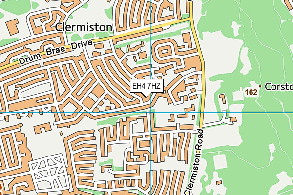 EH4 7HZ map - OS VectorMap District (Ordnance Survey)