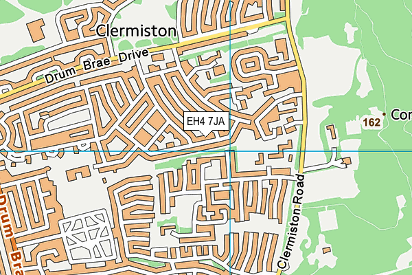 EH4 7JA map - OS VectorMap District (Ordnance Survey)
