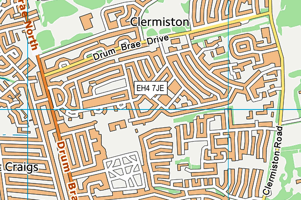 EH4 7JE map - OS VectorMap District (Ordnance Survey)