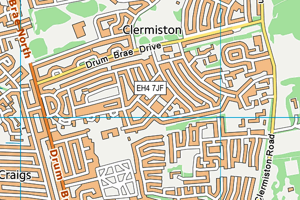 EH4 7JF map - OS VectorMap District (Ordnance Survey)