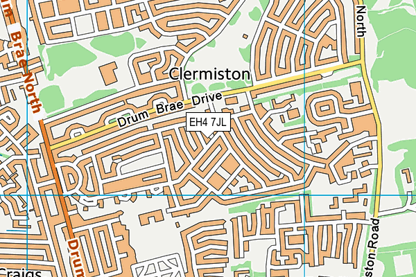 EH4 7JL map - OS VectorMap District (Ordnance Survey)