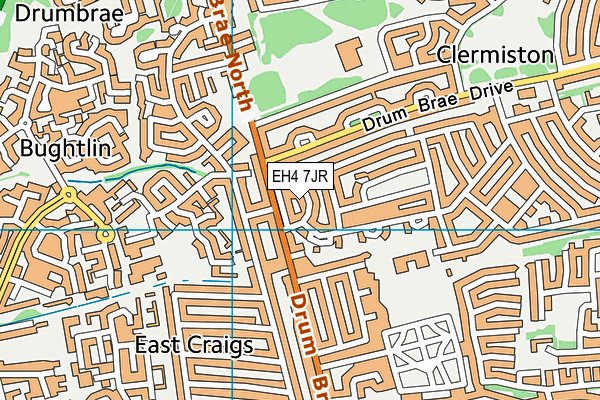EH4 7JR map - OS VectorMap District (Ordnance Survey)
