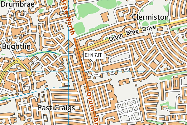 EH4 7JT map - OS VectorMap District (Ordnance Survey)