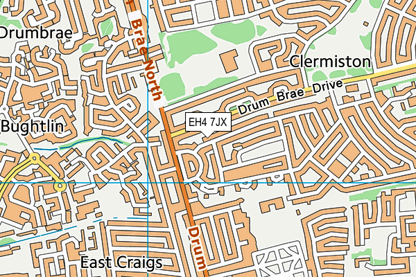 EH4 7JX map - OS VectorMap District (Ordnance Survey)