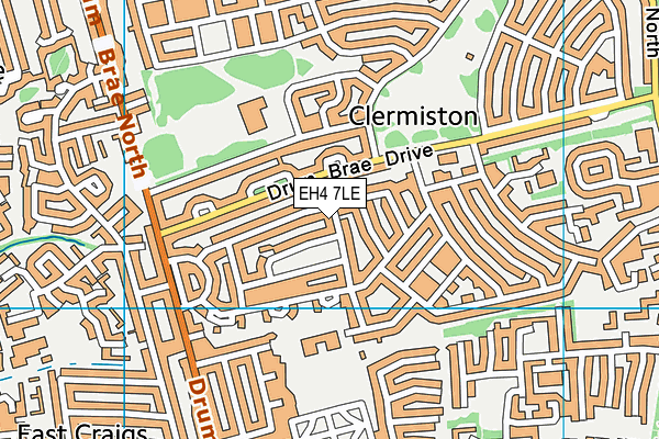 EH4 7LE map - OS VectorMap District (Ordnance Survey)