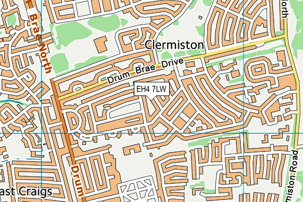 EH4 7LW map - OS VectorMap District (Ordnance Survey)