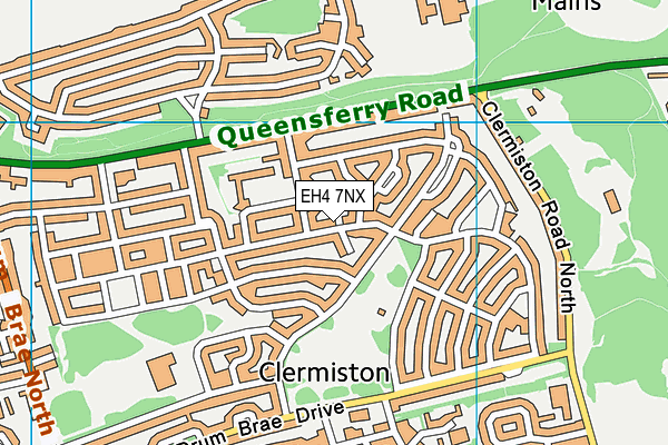 EH4 7NX map - OS VectorMap District (Ordnance Survey)