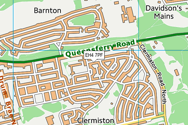 EH4 7PF map - OS VectorMap District (Ordnance Survey)