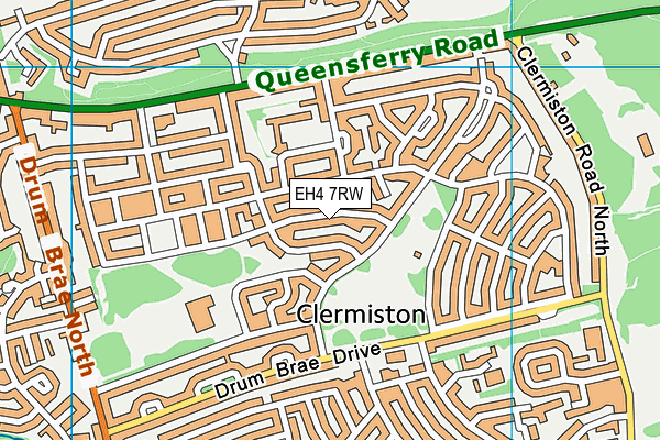 EH4 7RW map - OS VectorMap District (Ordnance Survey)