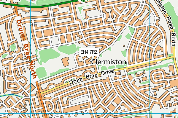 EH4 7RZ map - OS VectorMap District (Ordnance Survey)