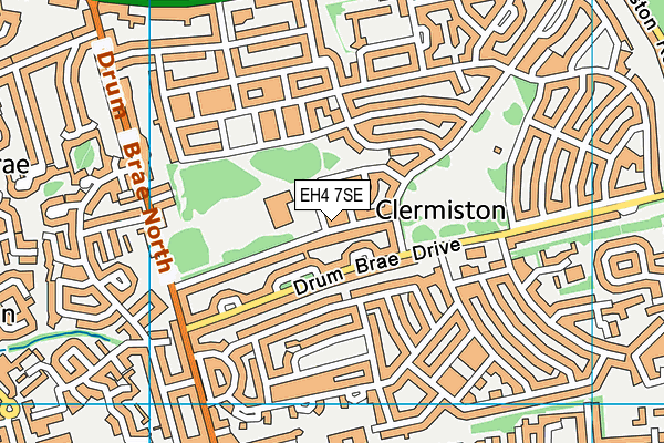 EH4 7SE map - OS VectorMap District (Ordnance Survey)
