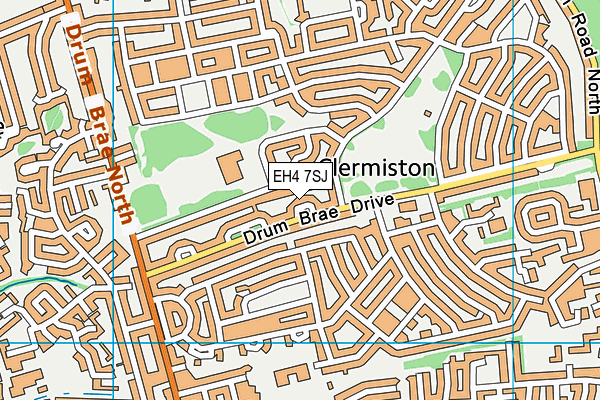 EH4 7SJ map - OS VectorMap District (Ordnance Survey)