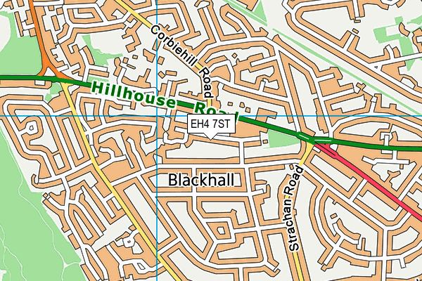 EH4 7ST map - OS VectorMap District (Ordnance Survey)