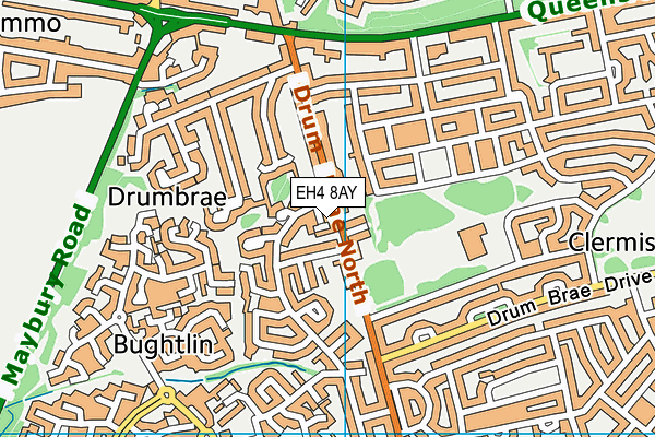 EH4 8AY map - OS VectorMap District (Ordnance Survey)
