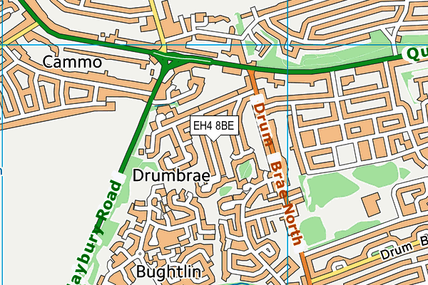 EH4 8BE map - OS VectorMap District (Ordnance Survey)