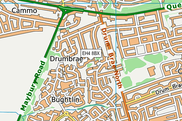 EH4 8BX map - OS VectorMap District (Ordnance Survey)