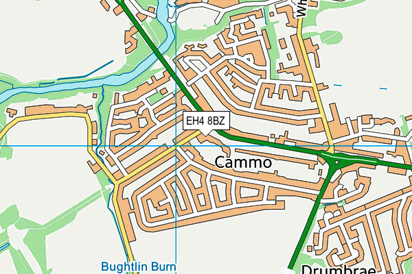 EH4 8BZ map - OS VectorMap District (Ordnance Survey)