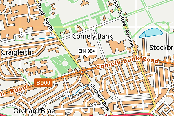 EH4 9BX map - OS VectorMap District (Ordnance Survey)
