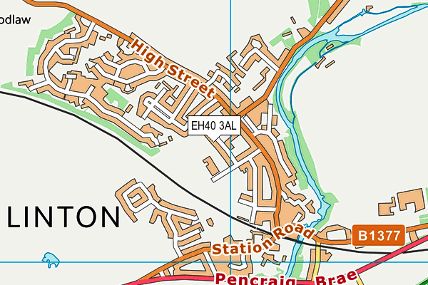 EH40 3AL map - OS VectorMap District (Ordnance Survey)