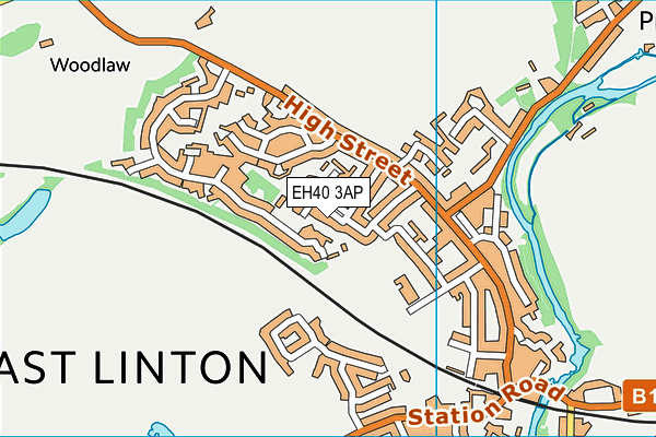 EH40 3AP map - OS VectorMap District (Ordnance Survey)