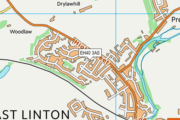 EH40 3AS map - OS VectorMap District (Ordnance Survey)