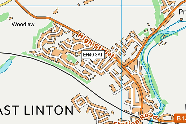 EH40 3AT map - OS VectorMap District (Ordnance Survey)