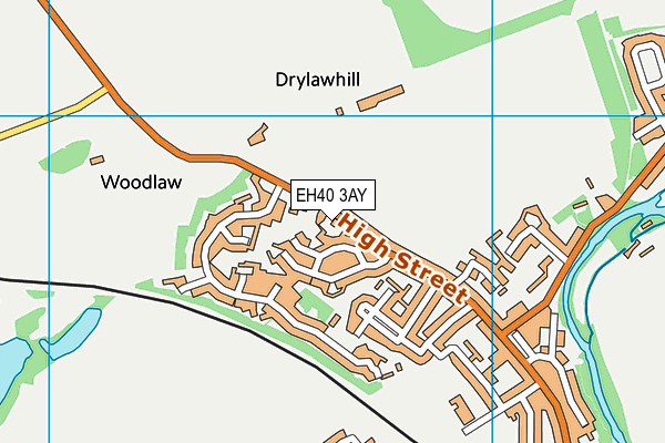 EH40 3AY map - OS VectorMap District (Ordnance Survey)