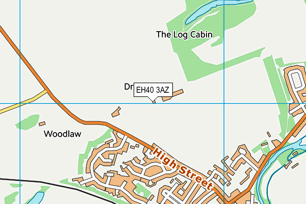 EH40 3AZ map - OS VectorMap District (Ordnance Survey)