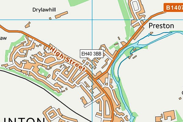 EH40 3BB map - OS VectorMap District (Ordnance Survey)