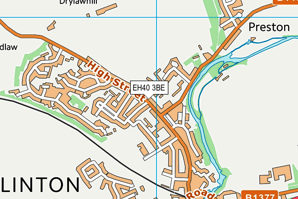EH40 3BE map - OS VectorMap District (Ordnance Survey)