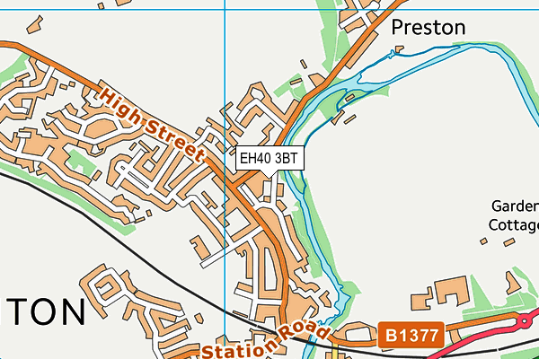 EH40 3BT map - OS VectorMap District (Ordnance Survey)