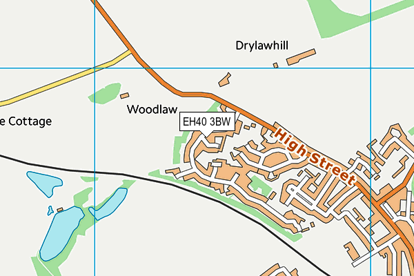 EH40 3BW map - OS VectorMap District (Ordnance Survey)