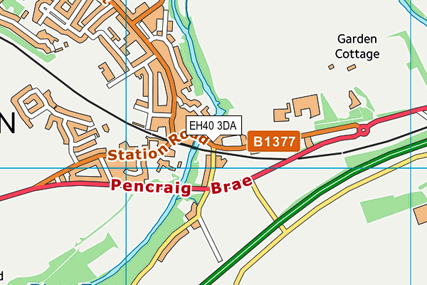 EH40 3DA map - OS VectorMap District (Ordnance Survey)