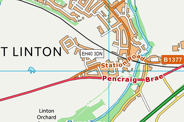 EH40 3DN map - OS VectorMap District (Ordnance Survey)