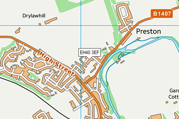 EH40 3EF map - OS VectorMap District (Ordnance Survey)