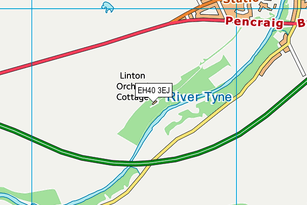 EH40 3EJ map - OS VectorMap District (Ordnance Survey)