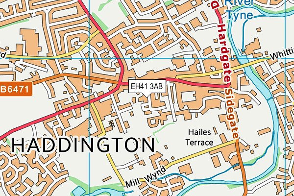 EH41 3AB map - OS VectorMap District (Ordnance Survey)