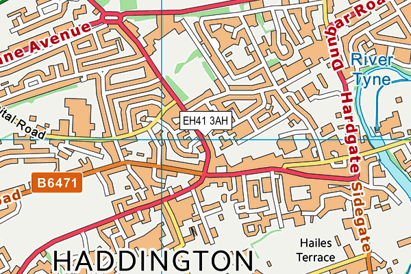 EH41 3AH map - OS VectorMap District (Ordnance Survey)