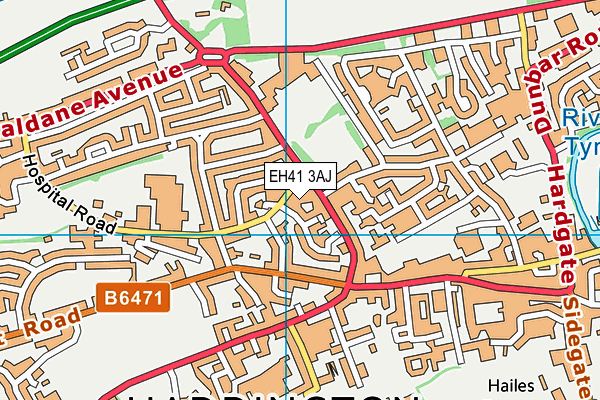 EH41 3AJ map - OS VectorMap District (Ordnance Survey)