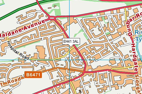EH41 3AL map - OS VectorMap District (Ordnance Survey)