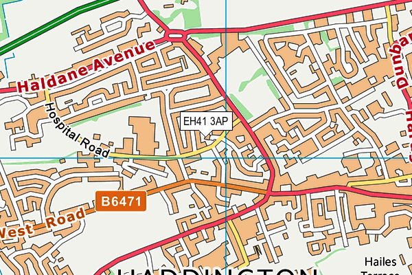 EH41 3AP map - OS VectorMap District (Ordnance Survey)