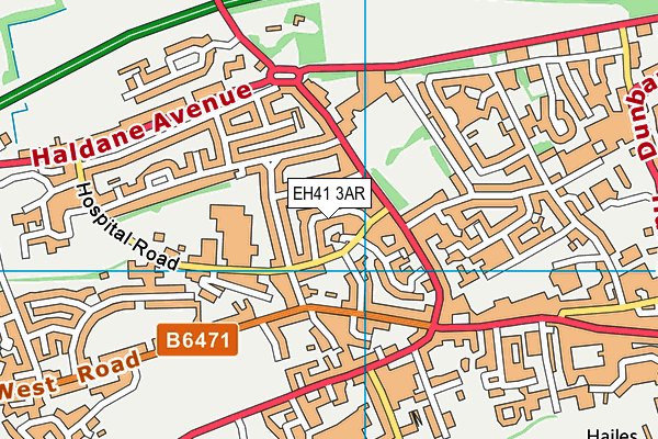 EH41 3AR map - OS VectorMap District (Ordnance Survey)