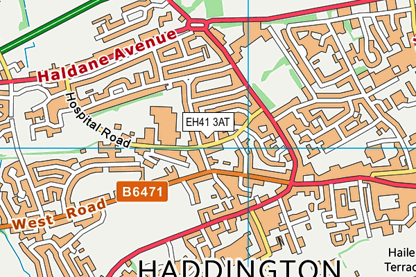 EH41 3AT map - OS VectorMap District (Ordnance Survey)