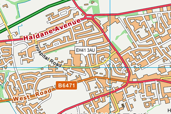 EH41 3AU map - OS VectorMap District (Ordnance Survey)
