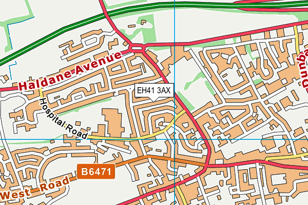 EH41 3AX map - OS VectorMap District (Ordnance Survey)