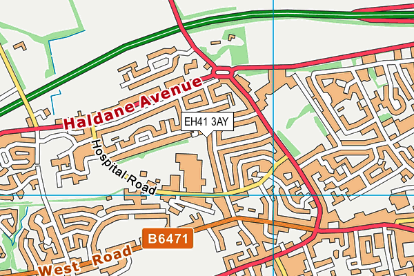 EH41 3AY map - OS VectorMap District (Ordnance Survey)