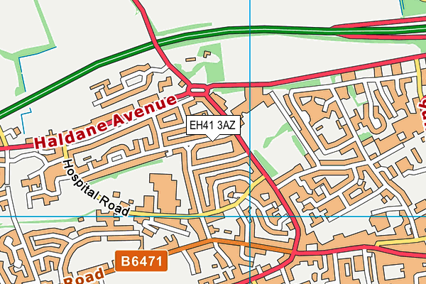 EH41 3AZ map - OS VectorMap District (Ordnance Survey)