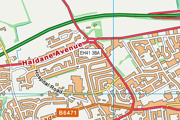 EH41 3BA map - OS VectorMap District (Ordnance Survey)