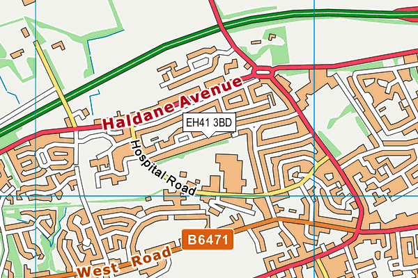 EH41 3BD map - OS VectorMap District (Ordnance Survey)