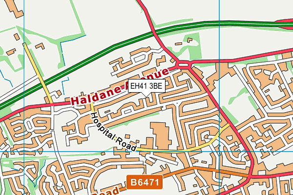 EH41 3BE map - OS VectorMap District (Ordnance Survey)